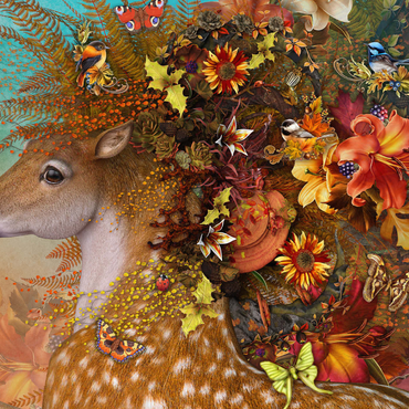 Darstellung des Puzzle Motivs Forest Spirit: Fall Horse Laurie Prindle 1000 Puzzle 3D Modell