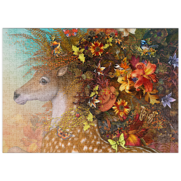 Darstellung des Puzzle Motivs puzzleplate Forest Spirit: Fall Horse Laurie Prindle 500 Puzzle