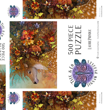 Darstellung des Puzzle Motivs Forest Spirit: Fall Horse Laurie Prindle 500 Puzzle Schachtel 3D Modell