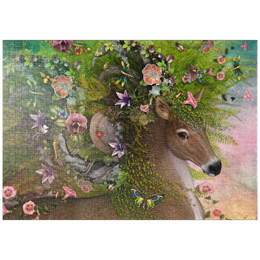 Darstellung des Puzzle Motivs puzzleplate Forest Spirit: Spring Horse Laurie Prindle 1000 Puzzle