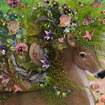 Darstellung des Puzzle Motivs Forest Spirit: Spring Horse Laurie Prindle 1000 Puzzle 3D Modell