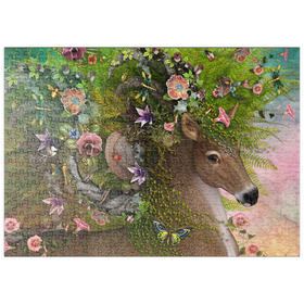 Darstellung des Puzzle-Motivs Waldgeist: Frühlingspferd - Laurie Prindle – Puzzleteile: 500