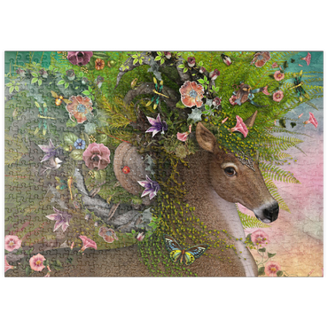 Darstellung des Puzzle Motivs puzzleplate Forest Spirit: Spring Horse Laurie Prindle 500 Puzzle