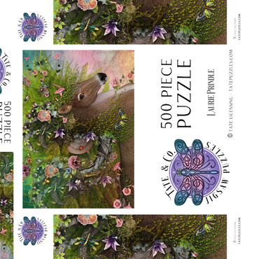 Darstellung des Puzzle Motivs Forest Spirit: Spring Horse Laurie Prindle 500 Puzzle Schachtel 3D Modell