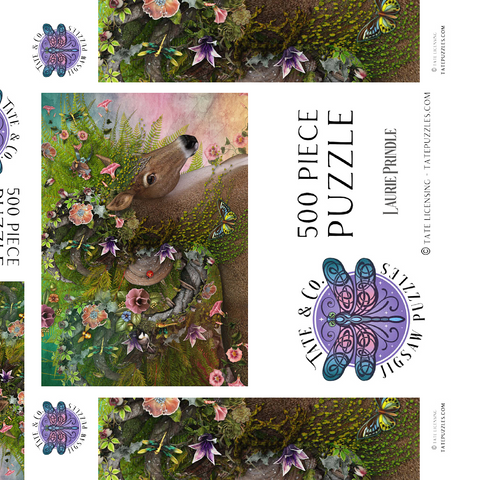 Darstellung des Puzzle Motivs Waldgeist: Frühlingspferd - Laurie Prindle Forest Spirit: Spring Horse Laurie Prindle 500 Puzzle Schachtel 3D Modell