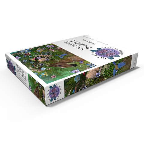 Darstellung des Puzzle Motivs Waldgeist: Sommerpferd - Laurie Prindle Forest Spirit: Summer Horse Laurie Prindle 500 Puzzle Schachtel Ansicht1