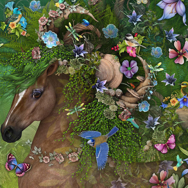 Darstellung des Puzzle Motivs Forest Spirit: Summer Horse Laurie Prindle 500 Puzzle 3D Modell