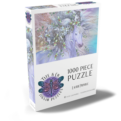 Darstellung des Puzzle Motivs Waldgeist: Winterpferd - Laurie Prindle Forest Spirit: Winter Horse Laurie Prindle 1000 Puzzle Schachtel Ansicht2