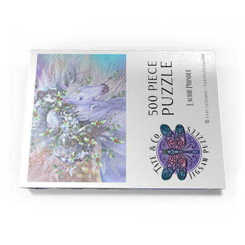 Darstellung des Puzzle Motivs Waldgeist: Winterpferd - Laurie Prindle Forest Spirit: Winter Horse Laurie Prindle 500 Puzzle Schachtel Ansicht3