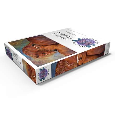 Darstellung des Puzzle Motivs MotherLove Pferd - Laurie Prindle MotherLove Horse Laurie Prindle 500 Puzzle Schachtel Ansicht1