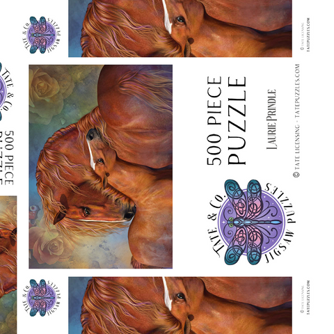 Darstellung des Puzzle Motivs MotherLove Pferd - Laurie Prindle MotherLove Horse Laurie Prindle 500 Puzzle Schachtel 3D Modell