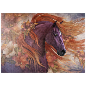 Darstellung des Puzzle-Motivs Herbelfeuer II Pferd - Laurie Prindle – Puzzleteile: 1000