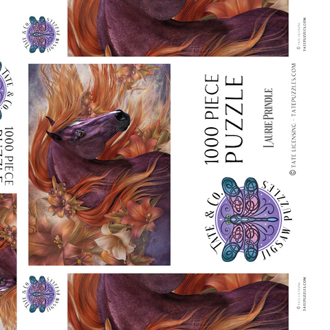 Darstellung des Puzzle Motivs Herbelfeuer II Pferd - Laurie Prindle Autumn Fire II Horse Laurie Prindle 1000 Puzzle Schachtel 3D Modell
