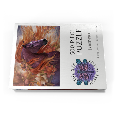 Darstellung des Puzzle Motivs Herbelfeuer II Pferd - Laurie Prindle Autumn Fire II Horse Laurie Prindle 500 Puzzle Schachtel Ansicht3