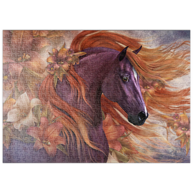 Darstellung des Puzzle Motivs Herbelfeuer II Pferd - Laurie Prindle - Puzzleteile: 500