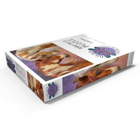 Darstellung des Puzzle Motivs Zwei Herzen II Pferde - Laurie Prindle Two Hearts II Horses Laurie Prindle 1000 Puzzle Schachtel Ansicht1