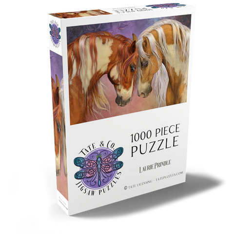 Darstellung des Puzzle Motivs Zwei Herzen II Pferde - Laurie Prindle Two Hearts II Horses Laurie Prindle 1000 Puzzle Schachtel Ansicht2
