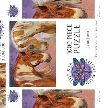 Darstellung des Puzzle Motivs Two Hearts II Horses Laurie Prindle 1000 Puzzle Schachtel 3D Modell