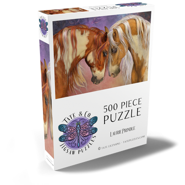 Darstellung des Puzzle Motivs Two Hearts II Horses Laurie Prindle 500 Puzzle Schachtel Ansicht2