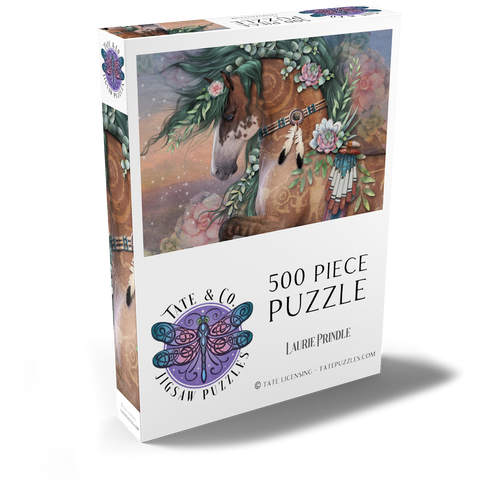 Darstellung des Puzzle Motivs Das Herz der Erde – Laurie Prindle Earths Heart Horse Laurie Prindle 500 Puzzle Schachtel Ansicht2