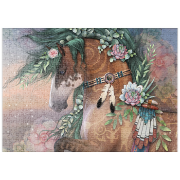 Darstellung des Puzzle Motivs puzzleplate Earths Heart Horse Laurie Prindle 500 Puzzle