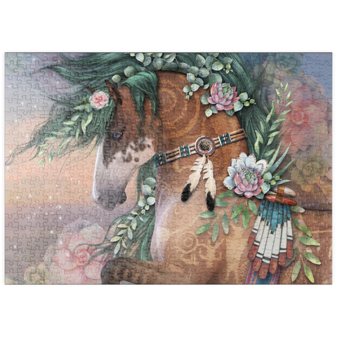 Darstellung des Puzzle Motivs Das Herz der Erde – Laurie Prindle puzzleplate Earths Heart Horse Laurie Prindle 500 Puzzle