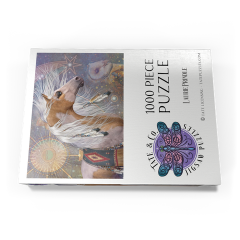 Darstellung des Puzzle Motivs Sommersonnenwende-Pferd - Laurie Prindle Summer Solstice Horse Laurie Prindle 1000 Puzzle Schachtel Ansicht3