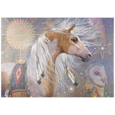 Darstellung des Puzzle Motivs puzzleplate Summer Solstice Horse Laurie Prindle 1000 Puzzle