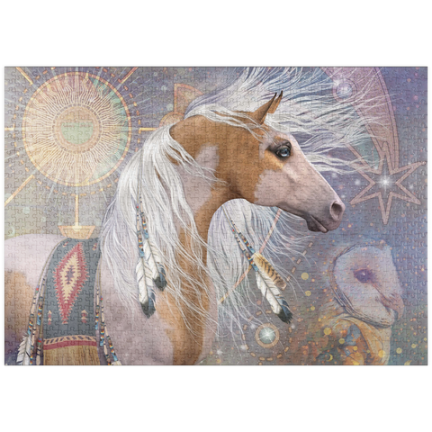 Darstellung des Puzzle Motivs Sommersonnenwende-Pferd - Laurie Prindle puzzleplate Summer Solstice Horse Laurie Prindle 1000 Puzzle