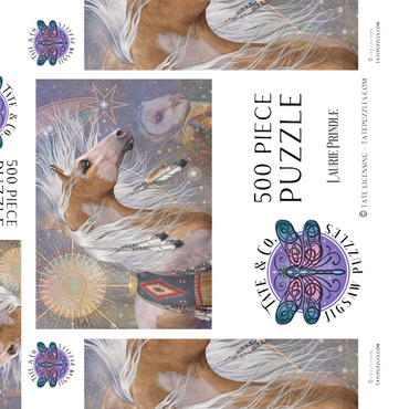 Darstellung des Puzzle Motivs Summer Solstice Horse Laurie Prindle 500 Puzzle Schachtel 3D Modell