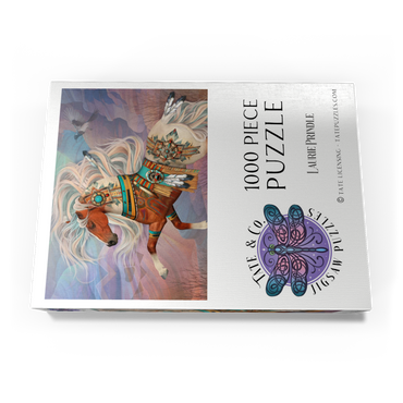 Darstellung des Puzzle Motivs Redrock Mystic Horse Laurie Prindle 1000 Puzzle Schachtel Ansicht3