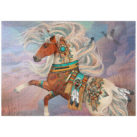 Darstellung des Puzzle Motivs Redrock Mystic Horse – Laurie Prindle puzzleplate Redrock Mystic Horse Laurie Prindle 1000 Puzzle
