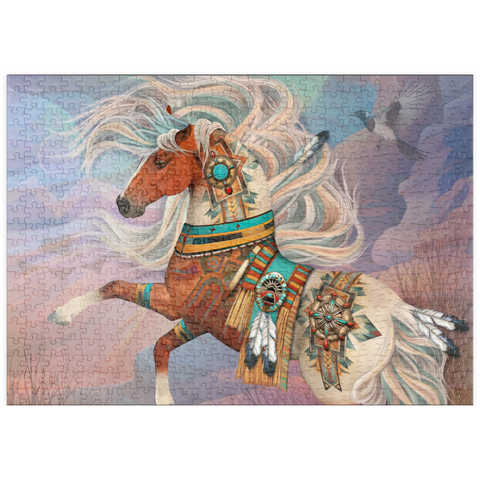 Darstellung des Puzzle Motivs Redrock Mystic Horse – Laurie Prindle puzzleplate Redrock Mystic Horse Laurie Prindle 500 Puzzle