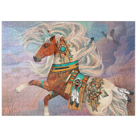Darstellung des Puzzle Motivs Redrock Mystic Horse – Laurie Prindle - Puzzleteile: 500