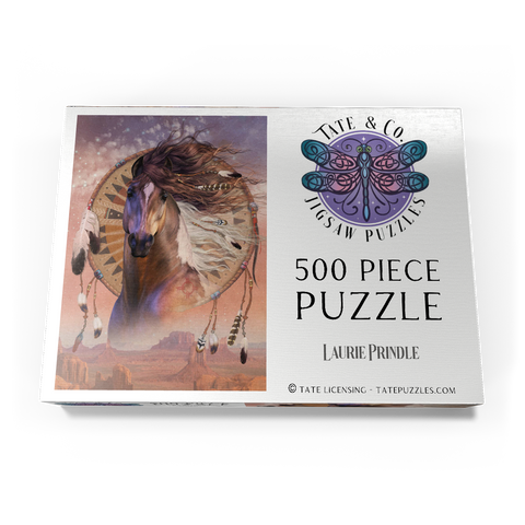 Darstellung des Puzzle Motivs Native Son Native American Horse - Laurie Prindle Native Son Native American Horse Laurie Prindle 500 Puzzle Schachtel Ansicht3
