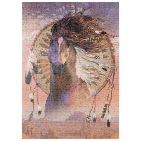Darstellung des Puzzle Motivs Native Son Native American Horse - Laurie Prindle puzzleplate Native Son Native American Horse Laurie Prindle 500 Puzzle