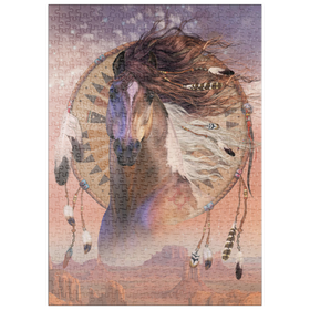 Darstellung des Puzzle Motivs Native Son Native American Horse - Laurie Prindle - Puzzleteile: 500