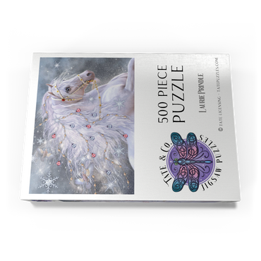 Darstellung des Puzzle Motivs Christmas Magic Horse Laurie Prindle 500 Puzzle Schachtel Ansicht3