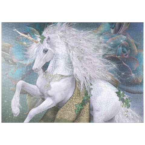 Darstellung des Puzzle Motivs Kieran Einhorn - Laurie Prindle puzzleplate Kieran Unicorn Laurie Prindle 1000 Puzzle