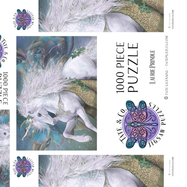 Darstellung des Puzzle Motivs Kieran Unicorn Laurie Prindle 1000 Puzzle Schachtel 3D Modell