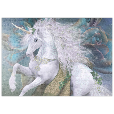 Darstellung des Puzzle Motivs puzzleplate Kieran Unicorn Laurie Prindle 500 Puzzle