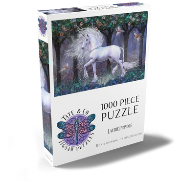 Darstellung des Puzzle Motivs Sacred Grove Unicorn Laurie Prindle 1000 Puzzle Schachtel Ansicht2