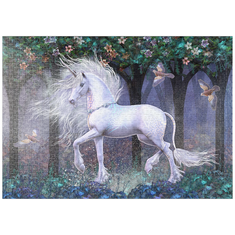 Darstellung des Puzzle Motivs Sacred Grove Unicorn - Laurie Prindle puzzleplate Sacred Grove Unicorn Laurie Prindle 1000 Puzzle