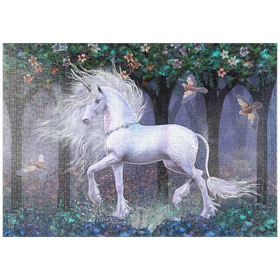 Darstellung des Puzzle Motivs Sacred Grove Unicorn - Laurie Prindle - Puzzleteile: 1000