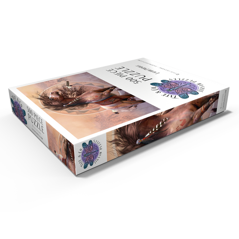 Darstellung des Puzzle Motivs Spirit Warrior Native American Horse - Laurie Prindle Spirit Warrior Native American Horse Laurie Prindle 500 Puzzle Schachtel Ansicht1