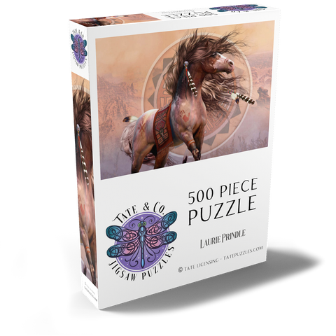 Darstellung des Puzzle Motivs Spirit Warrior Native American Horse - Laurie Prindle Spirit Warrior Native American Horse Laurie Prindle 500 Puzzle Schachtel Ansicht2
