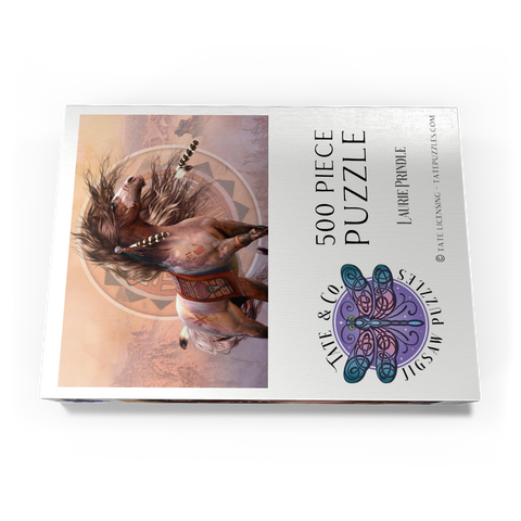 Darstellung des Puzzle Motivs Spirit Warrior Native American Horse - Laurie Prindle Spirit Warrior Native American Horse Laurie Prindle 500 Puzzle Schachtel Ansicht3