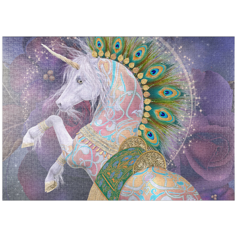 Darstellung des Puzzle Motivs Soraya Einhorn Laurie Prindle puzzleplate Soraya Unicorn Laurie Prindle 1000 Puzzle