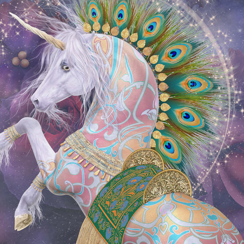 Darstellung des Puzzle Motivs Soraya Einhorn Laurie Prindle Soraya Unicorn Laurie Prindle 500 Puzzle 3D Modell