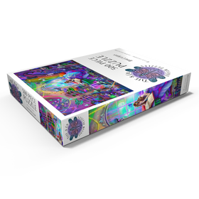 Darstellung des Puzzle Motivs Magie-Studium Regenbogen-Edition - Rose Cat Khan - Puzzleteile: 500